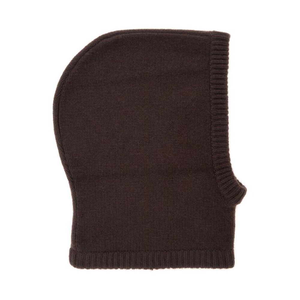 Soft Goat Women Balaclava With Tech Fabric In Brown Unisex